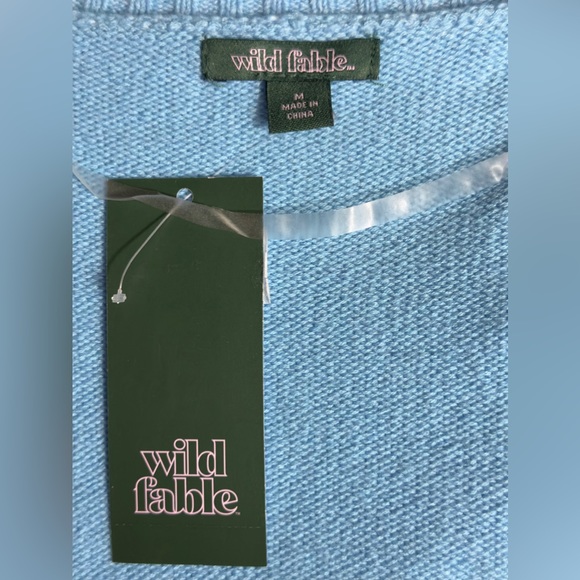 Sky Blue Slouchy, At or Above Waist Button Front Cardigan Wild fable  Me… - Picture 9 of 10